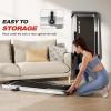 imageTreadmill for Home Walking Pad Treadmill with Incline 2in1 Portable Walking Pad with Handle Bar 330LBS Weight Capacity 25HP Folding Treadmills with Gesture Sensing Control Silver