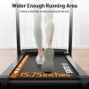 imageTreadmill for Home with 015 Auto Incline Foldable Walking Pad Treadmill with 330LBS Weight Capacity and Pulse Sensors 30HP Quiet Walking Pad with App and LCD DisplayBlack