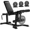 imageJ10 Leg Extension and Curl Machine Adjustable Leg Curl Machine for Home Gym Seated Leg Extension and Lying Curl Machine for Lower Body WorkoutsBlack with 100LB Weight