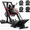 imageLeg Press Hack Squat Machine Leg Machine for Home Gym with Linear Bearing L11 Professional Adjustable Leg Exercise Machine Lower Body SpecialRed