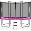 imageTrampoline 8FT 10FT 12FT 14FT 15FT Outdoor Trampolines with Enclosure Net and Ladder Recreational AntiRust Trampolines for Kids and Adults ASTM ApprovedPink