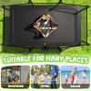 imageJELENS Rectangle Trampoline 8X14FT Outdoor Square Gymnastics Trampolines with Safety Enclosure Net Recreational Trampoline for KidsBlack