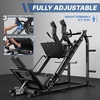 image:imageJELENS L20 4in1 Leg Press Hack Squat Machine Combo for Home Gym  45 Leg Press Hack Squat Reverse Hack amp Calf Raise 1500LB Capacity Leg Exercise EquipmentBLACK