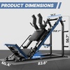 image:imageJELENS L20 4in1 Leg Press Hack Squat Machine Combo for Home Gym  45 Leg Press Hack Squat Reverse Hack amp Calf Raise 1500LB Capacity Leg Exercise EquipmentBLACK