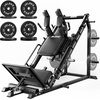 image:imageJELENS L20 4in1 Leg Press Hack Squat Machine Combo for Home Gym  45 Leg Press Hack Squat Reverse Hack amp Calf Raise 1500LB Capacity Leg Exercise EquipmentBLACK