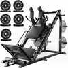 image:imageJELENS L20 4in1 Leg Press Hack Squat Machine Combo for Home Gym  45 Leg Press Hack Squat Reverse Hack amp Calf Raise 1500LB Capacity Leg Exercise EquipmentBLACK