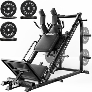 image:imageJELENS L20 4in1 Leg Press Hack Squat Machine Combo for Home Gym  45 Leg Press Hack Squat Reverse Hack amp Calf Raise 1500LB Capacity Leg Exercise EquipmentBLACK