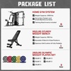 image:imageJELENS HM01 Home Gym System 150LB Weight Stack Smith Machine with LAT PullDown amp Leg Press AllinOne Strength Training Equipment Workout Station for WorkoutBlack