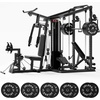 image:imageJELENS HM01 Home Gym System 150LB Weight Stack Smith Machine with LAT PullDown amp Leg Press AllinOne Strength Training Equipment Workout Station for WorkoutBlack