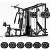 image:imageJELENS HM01 Home Gym System 150LB Weight Stack Smith Machine with LAT PullDown amp Leg Press AllinOne Strength Training Equipment Workout Station for WorkoutBlack