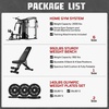image:imageJELENS HM01 Home Gym System 150LB Weight Stack Smith Machine with LAT PullDown amp Leg Press AllinOne Strength Training Equipment Workout Station for WorkoutBlack