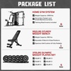 image:imageJELENS HM01 Home Gym System 150LB Weight Stack Smith Machine with LAT PullDown amp Leg Press AllinOne Strength Training Equipment Workout Station for WorkoutBlack
