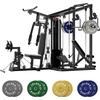 image:imageJELENS HM01 Home Gym System 150LB Weight Stack Smith Machine with LAT PullDown amp Leg Press AllinOne Strength Training Equipment Workout Station for WorkoutBlack