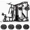 image:imageJELENS HM01 Home Gym System 150LB Weight Stack Smith Machine with LAT PullDown amp Leg Press AllinOne Strength Training Equipment Workout Station for WorkoutBlack