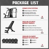 image:imageJELENS HM01 Home Gym System 150LB Weight Stack Smith Machine with LAT PullDown amp Leg Press AllinOne Strength Training Equipment Workout Station for WorkoutBlack