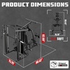 image:imageJELENS HM01 Home Gym System 150LB Weight Stack Smith Machine with LAT PullDown amp Leg Press AllinOne Strength Training Equipment Workout Station for WorkoutBlack