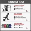 image:imageJELENS HM01 Home Gym System 150LB Weight Stack Smith Machine with LAT PullDown amp Leg Press AllinOne Strength Training Equipment Workout Station for WorkoutBlack