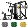 image:imageJELENS HM01 Home Gym System 150LB Weight Stack Smith Machine with LAT PullDown amp Leg Press AllinOne Strength Training Equipment Workout Station for WorkoutBlack