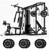image:imageJELENS HM01 Home Gym System 150LB Weight Stack Smith Machine with LAT PullDown amp Leg Press AllinOne Strength Training Equipment Workout Station for WorkoutBlack