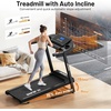 image:imageJELENS Treadmill for Home with 015 Auto Incline Foldable Walking Pad Treadmill with 330LBS Weight Capacity and Pulse Sensors 30HP Quiet Walking Pad with App and LCD DisplayBlack