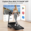 image:imageJELENS Treadmill for Home with 015 Auto Incline Foldable Walking Pad Treadmill with 330LBS Weight Capacity and Pulse Sensors 30HP Quiet Walking Pad with App and LCD DisplayBlack